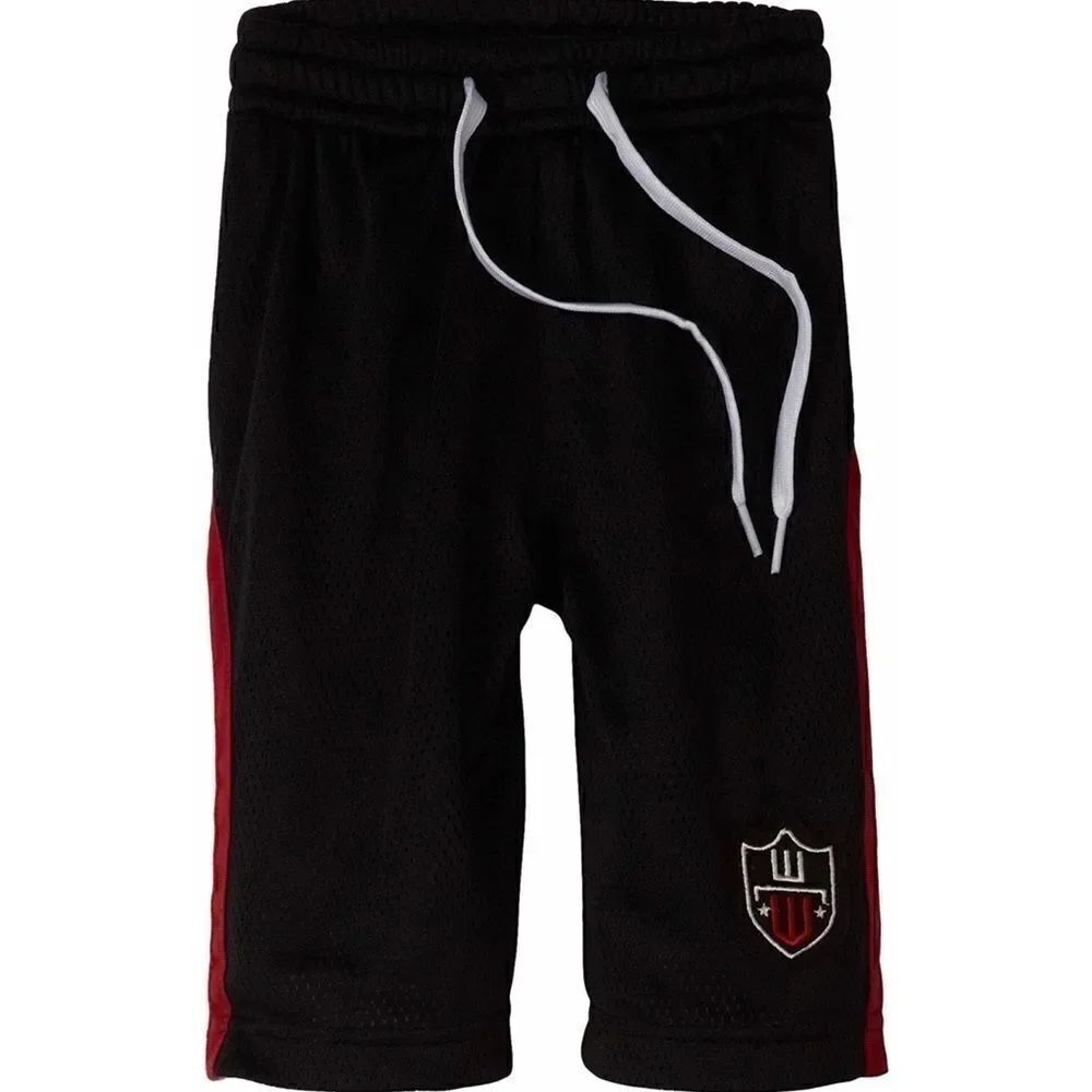 Wes and Willy Boys' Curved Stripe Mesh Short